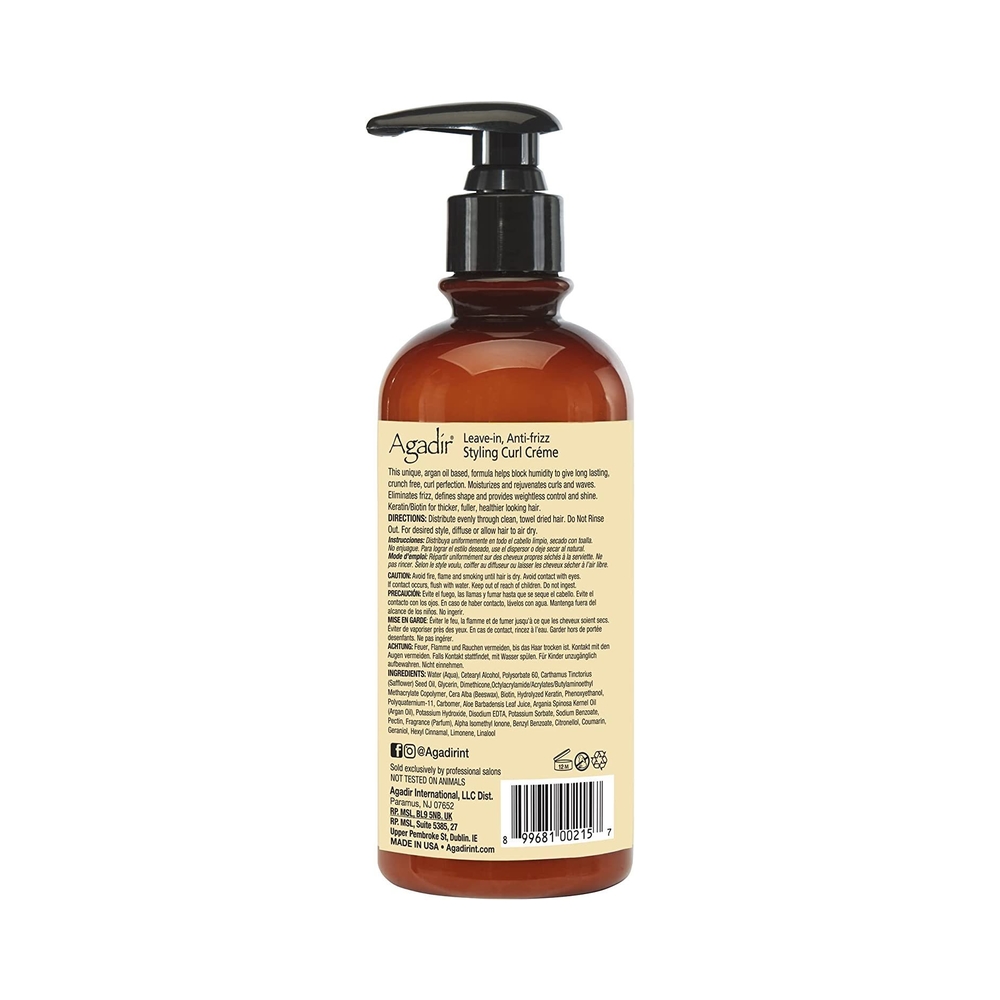 Argan Oil Styling Curl Creme by Agadir for Unisex, 296ml