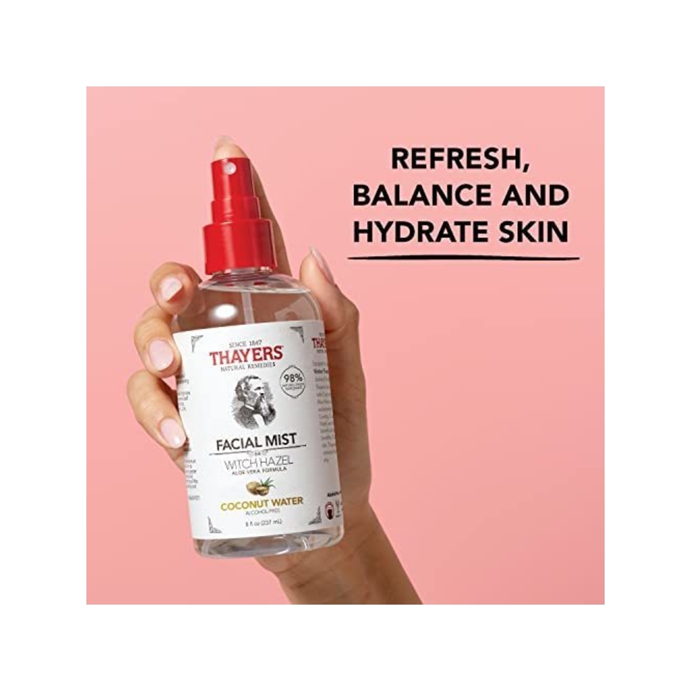 Thayers Alcohol Free Coconut Water Witch Hazel Face Toner Spray, 237ml
