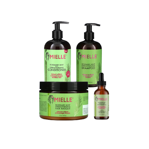 Mielle Hair Care Set Rosemary Mint: Oil, Shampoo, Conditioner, and Masque